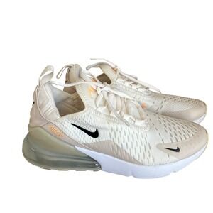 Nike Air Max 270 Sail Pale Ivory Orange Womens Running Shoes DH3050-100 Size 7.5